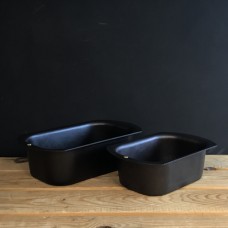 Set of 1lb and 2lb Black Iron  Loaf Tins
