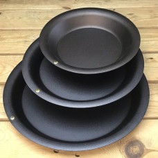 Set of 3 Spun Iron Pie Dishes