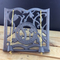 Cast iron Cookery Book Stand black and gold FREE DELIVERY TO USA