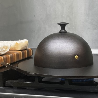 Spun Iron Burger Dome for use indoors & outdoors Spun Iron Burger Dome for use indoors & outdoors