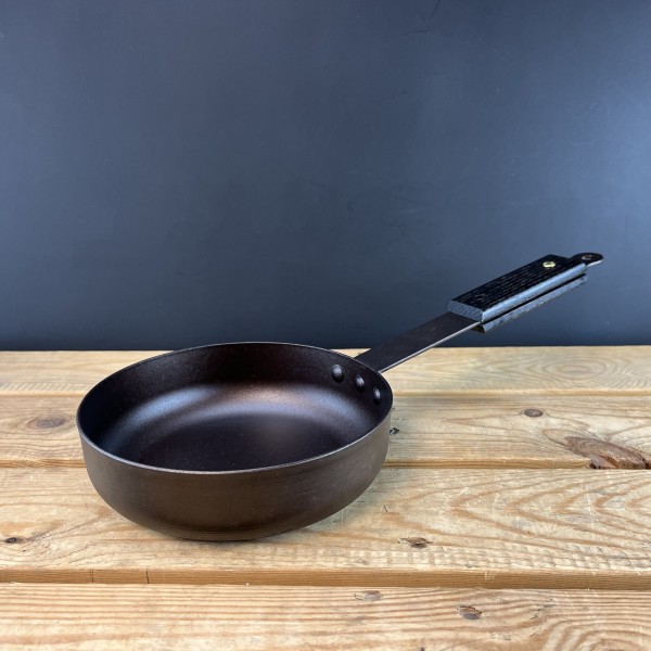 Ebonised Black 7" (18cm) Spun Iron Chef's pan