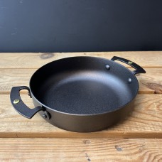 5" (13cm) Chef's Mini Prospector Pan; spun iron, double handled, oven safe