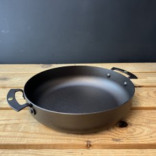 9" (23cm) Chef's Prospector Pan; spun iron, double handled, oven safe