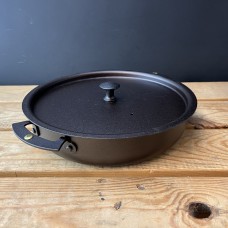9" (23cm) Chef's Prospector Casserole; spun iron, double handled, oven safe