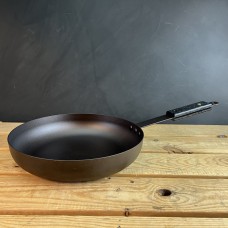 Ebonised Black 11" (28cm) Spun Iron Chef's pan