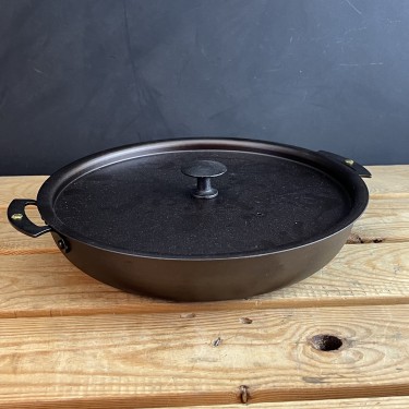 11" (28cm) Chef's Prospector Casserole; spun iron, double handled, oven safe