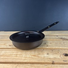 Re-seasoning service: Any frying pan and lid or wok and lid and Prospector Casseroles with metal handles and knobs.