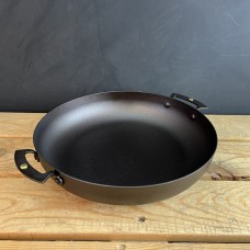 11" (28cm) Chef's Prospector Pan; spun iron, double handled, oven safe
