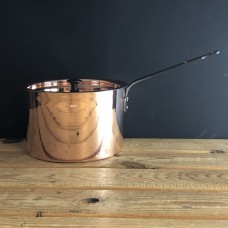 Copper 8" (20cm) spun saucepan and lid  