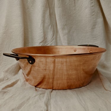 Copper jam kettle, a preserving pan