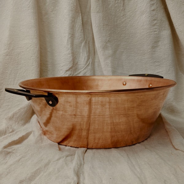Copper jam kettle, a preserving pan