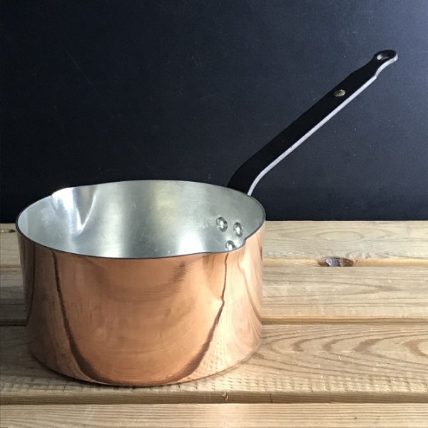 Copper 6" (15cm) spun milk pan 