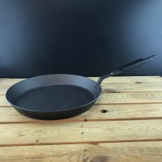 Ebonised Black 14" (36cm) Spun Iron Frying Pan