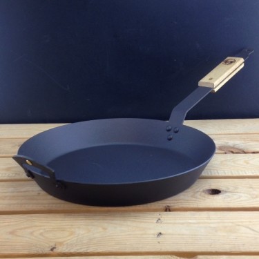 12" (30cm) Spun Iron Frying Pan with front handle FREE DELIVERY TO USA