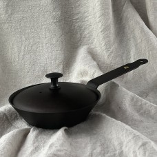 6" (15.5cm) Oven Safe Spun Iron Sauté frying pan and lid