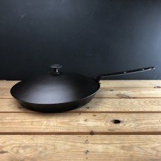 12" (30cm) Spun Iron Oven safe Glamping Pan with lid