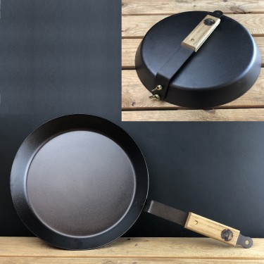 12" (30cm) Spun Iron Glamping Pan FREE DELIVERY TO USA