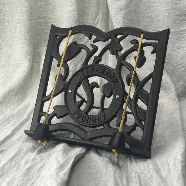 Cast iron Cookery Book Stand black and gold