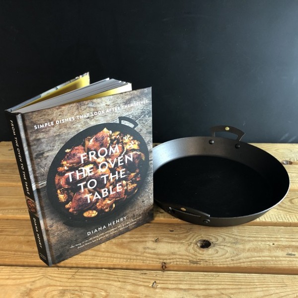 12" (30.5cm) Prospector Pan and a copy of From The Oven To The Table by Diana Henry