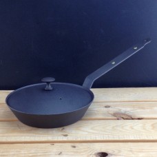 8" (20cm) Oven Safe Spun Iron Sauté Frying Pan & lid