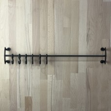 Black iron pan and utensil rail Black iron pan and utensil rail