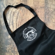 Netherton Foundry black apron with embroidered logo