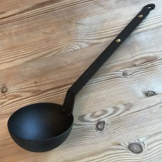Black iron Chan-Ladle, perfect for adding or removing oil, water or stock