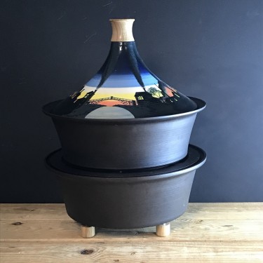 Spun Iron Outdoor Hob with Smoke Sunset tagine by Rachel Frost
