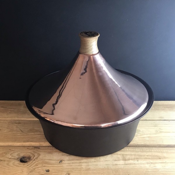 Copper Stove Top Tagine and Spun Iron Bowl