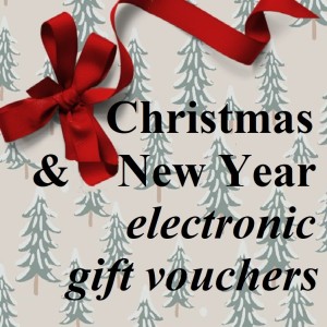 Christmas & New Year Gift  Voucher Cards.  We will email it on the day of your choice