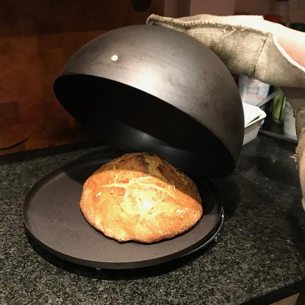 Spun Iron Baking Cloche, Cooking Bell & Baking Tray